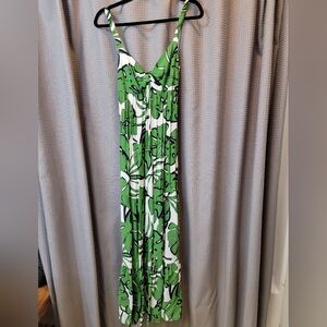 Trina Turk Monstera Philodenderon Maxi Sundress Size S